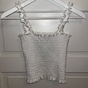 Wilfred White Smocked Tank Top